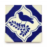 メキシコタイル柄・鳥 メキシコタイル柄 100角・鳥