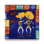 メキシコタイル柄・死者の日(ドクロ) メキシコタイル柄 100角・死者の日(ドクロ)