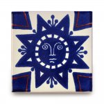 メキシコタイル柄・太陽 メキシコタイル柄 100角・太陽