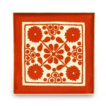 メキシコタイル柄 メキシコタイル柄 100角・赤