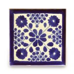 メキシコタイル柄 メキシコタイル柄 100角・青