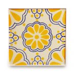 メキシコタイル柄 メキシコタイル柄 100角 ・黄色