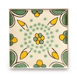 メキシコタイル柄 メキシコタイル柄 100角・緑