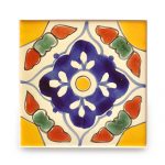 メキシコタイル柄 メキシコタイル柄 100角・黄色