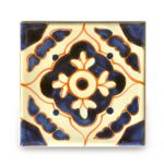 メキシコタイル柄 メキシコタイル柄 100角・青