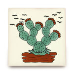 メキシコタイル柄 110角・サボテン