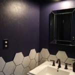 古き良きアメリカンデザインの洗面スペース