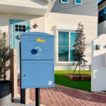 戸建用 宅配ボックス「ブライズボックス」口コミ/ブルー(BL-B):ポール施工