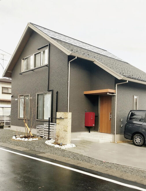 ddddden_1028邸/宅配ボックス Brizebox Large ボルドー:ポール施工