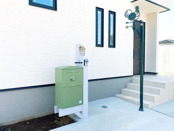 機能門柱バイナルスタンド＋ブライズボックス Largeグリーン