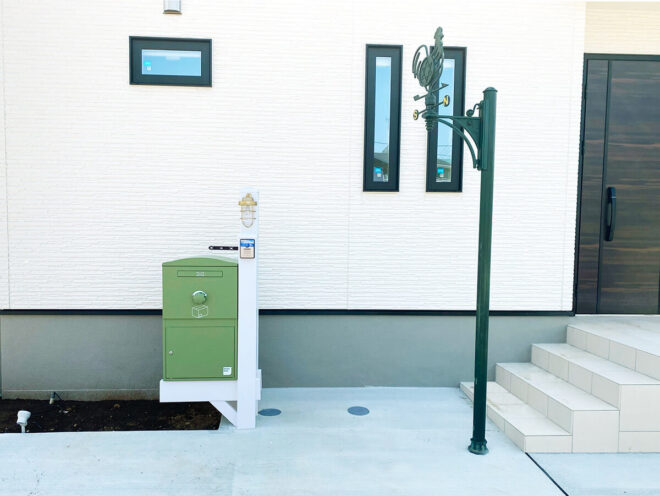 機能門柱バイナルスタンド＋ブライズボックス Largeグリーン