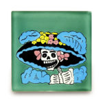 メキシコタイル柄 100角・死者の日(ドクロ)