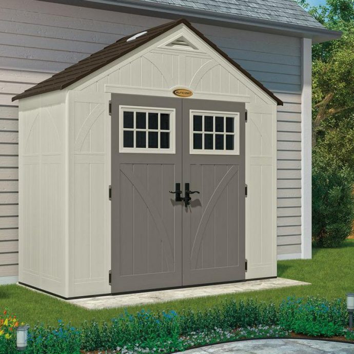 アメリカ生まれの樹脂製物置 「ホームデザインシリーズ Tremont」施工イメージ 樹脂製物置 BMS8400