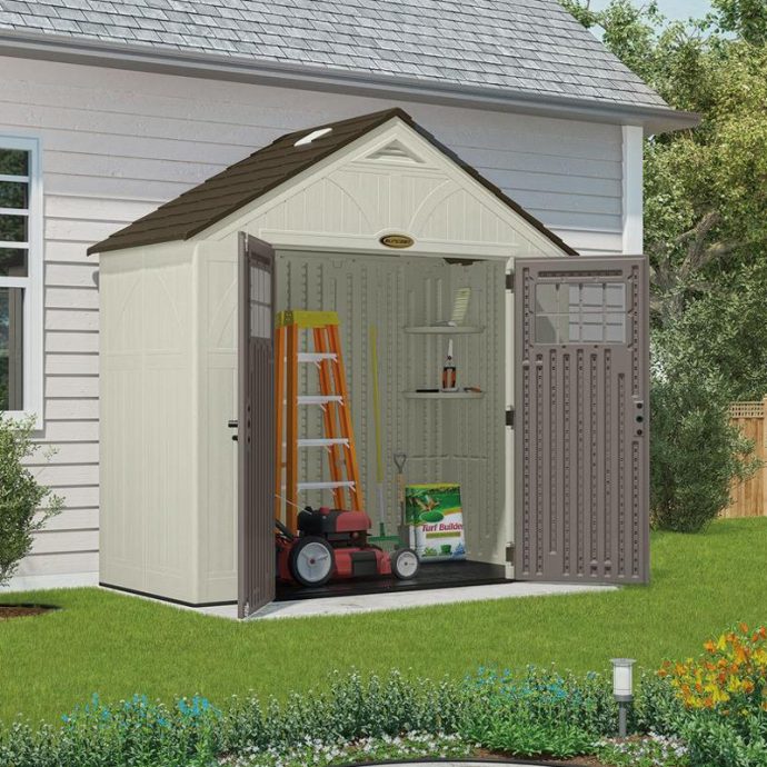 アメリカ生まれの樹脂製物置 「ホームデザインシリーズ Tremont」施工イメージ 樹脂製物置 BMS8400