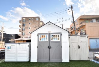 アメリカ生まれの樹脂製物置 「ホームデザインシリーズ Tremont」施工例 樹脂製物置 BMS8400